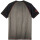 HD Iron Bar Raglan Camiseta gris / negro 3XL