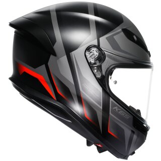 AGV K6 S Integralhelm Karve Matt-Schwarz / Grau / Rot L