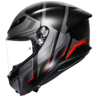 AGV K6 S Integralhelm Karve Matt-Schwarz / Grau / Rot L