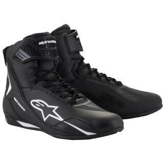 Zapatos de moto Alpinestars Faster-4 Negro / Blanco