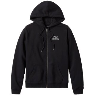 HD Willie G Skull Full Zip Fleece Hoodie Damen Schwarz