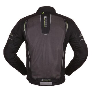 Chaqueta textil Modeka Breeze negro / gris oscuro