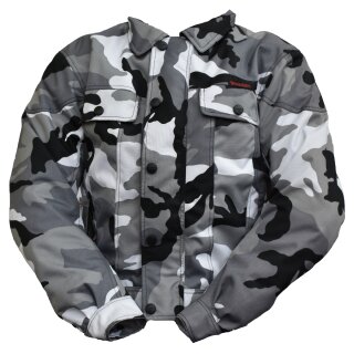 Modeka Detroit Chaqueta negra / camuflar M