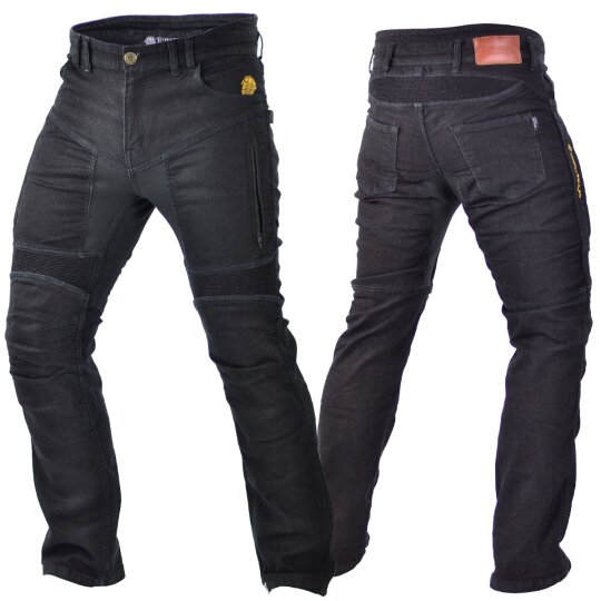 Trilobite Parado vaqueros de moto hombre negro largo 32/34